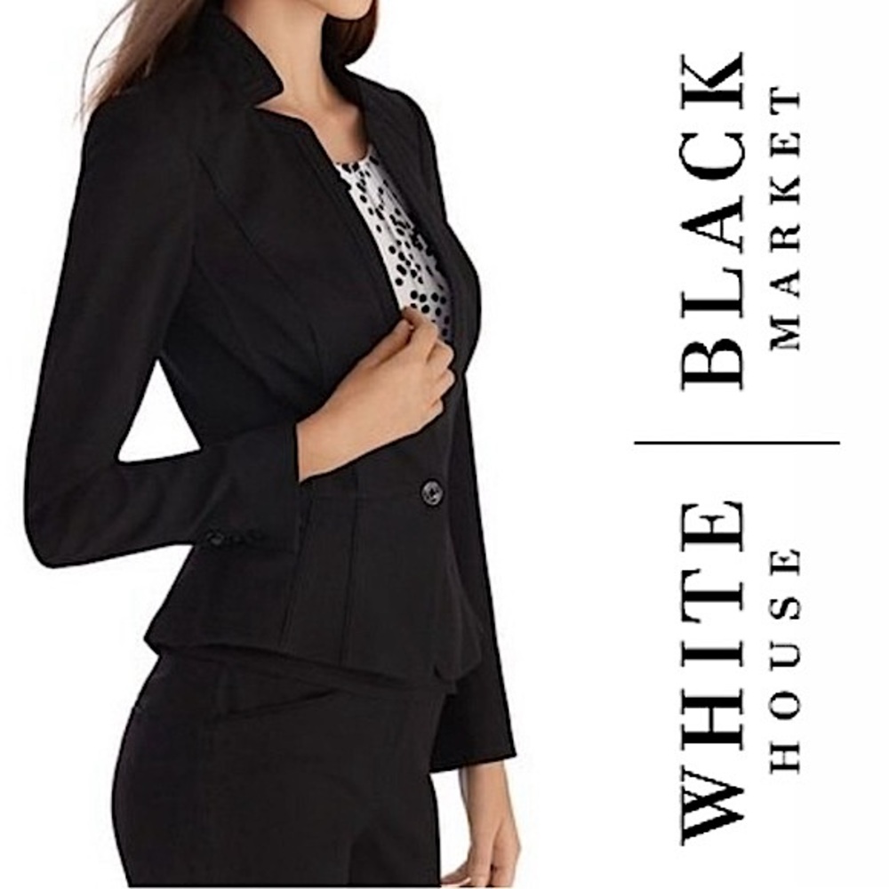 Whbm Seasonless Dart-Panel Single Button Stretch … - image 1